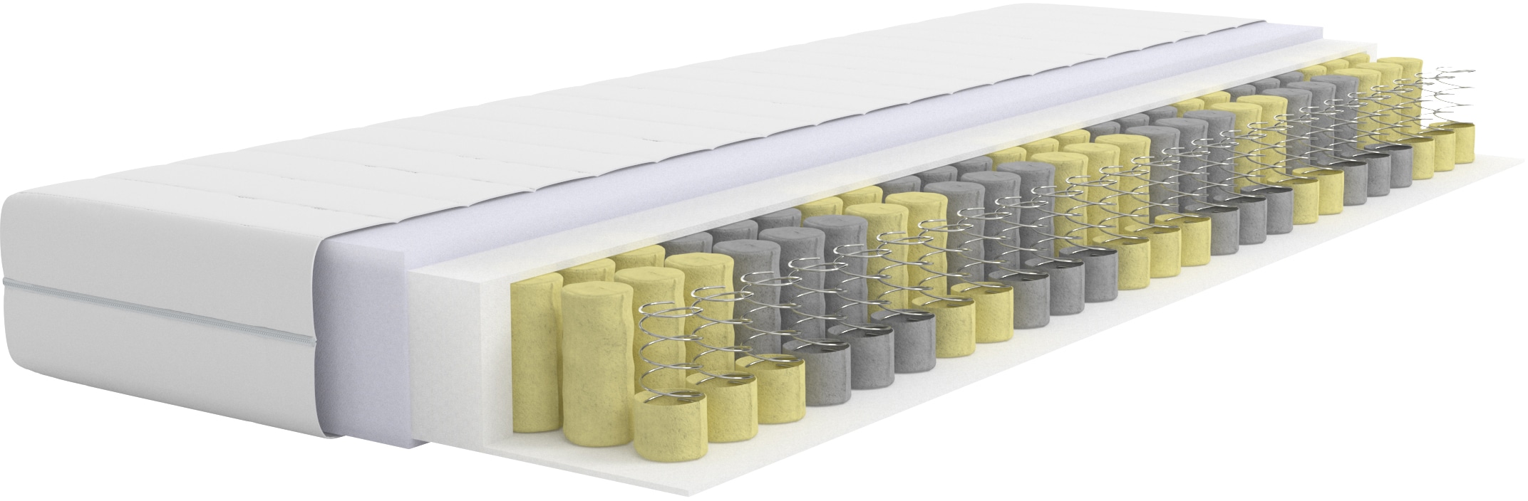 Taschenfederkernmatratze ÄLGDRÖM "NEUHEIT: Tinden 22, 7 Zonen Matratze 90x200 cm, 140x200 cm & mehr", weiß, B:80cm H:22cm L:200cm, Bezug: 100% Polyester. Steppfüllung: 100% Polyester, Matratzen, Taschenfederkernmatratze, Wendematratze H2/H3/H4,...