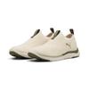 Slip-On Sneaker PUMA "SOFTRIDE REMI SLIP-ON KNIT WN'S", Gr. 42,5, warm weiß, schwarz loden, lux army, Textil, sportlich, Schuhe