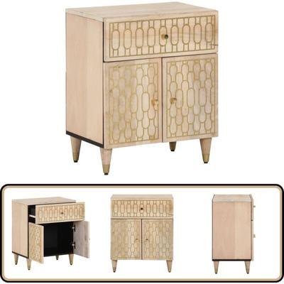 Nachttisch 50x33x60 cm Massivholz Mango - Nachttisch - Wohnzimmer - Esszimmer - Schlafzimmmer Image