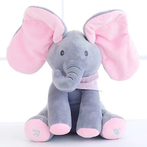 Niedlicher Versteckspiel Elefant Plüschpuppe mit Musik Weihnachtsgeschenk Image