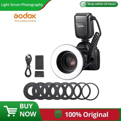 Godox MF-R76 RING76 5000K Macro LED Ring Light Speedlite Flash Light for Sony Canon Nikon Camera 5D 6D 7D 60D 70D 80D D850 A7MIV