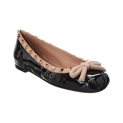 Valentino Rockstud Patent Ballerina Flat