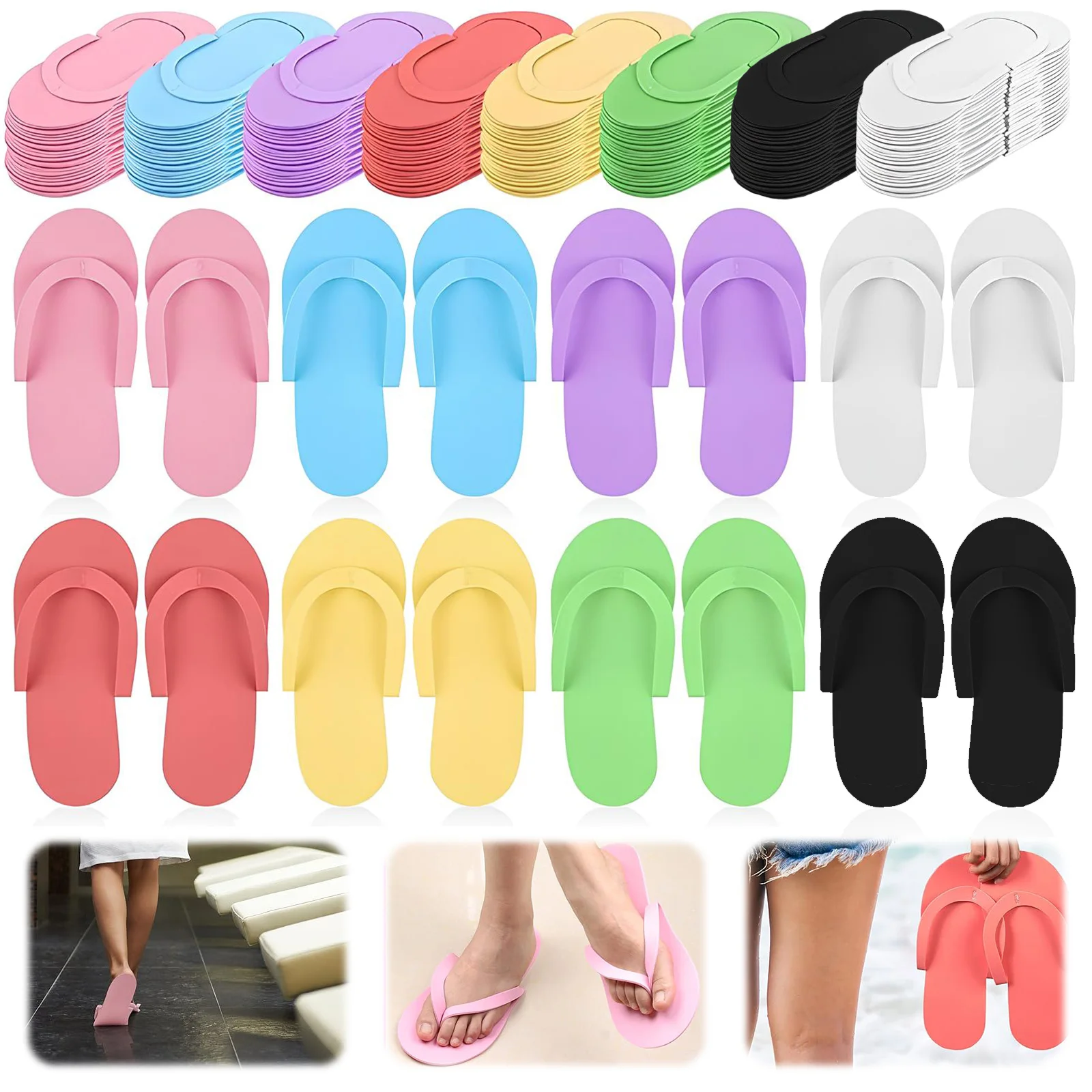Pantofole per pedicure usa e getta In schiuma usa e getta multi colore Spa Infradito Scarpe per pedicure per donne Salon Nail Spa