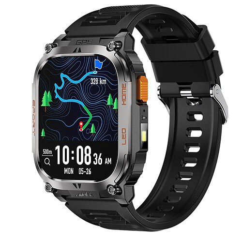 Neue GPS-Track-Smartwatch für Männer, IP68, wasserdicht, 2,01 IPS, immer Kompass- und Herzfrequenzanzeige, 630 mAh-Akku, BT-Anruf, Smartwatch für Frauen Image