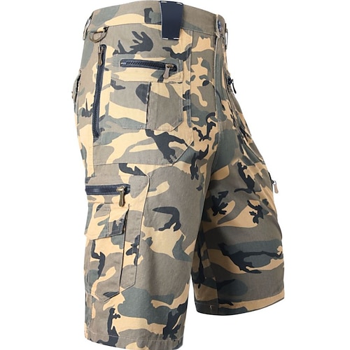 Herren Cargohosen Wanderhosen Sommer Außen Normale Passform Schnelltrocknend Leicht Elastisch Atmungsaktiv Shorts Caprihose Armeegrün Blau Tennis Golfspiel Laufen S M L XL XXL Image