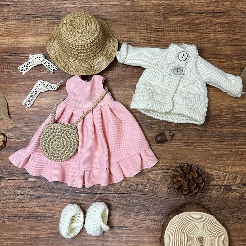 Waldorfpuppe Wechselkleidung Materialtasche Persönlichkeitsset Waldorf handgemachte Muppetpuppe für Weihnachtsgeschenke Image