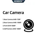 JUNDOF 1080P 720P AHD Dash Cam, 360 ° Telecamera di retromarcia, telecamera multimediale per auto grandangolare, registratore di guida DVR con ADAS