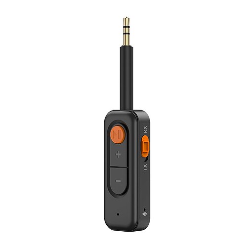 Bluetooth 5.4 Audio-Sender-Empfänger 3,5 mm AUX Stereo-Musik-Wireless-Adapter mit Mikrofon für Auto, Flugzeug, TV, PC, Kopfhörer Image