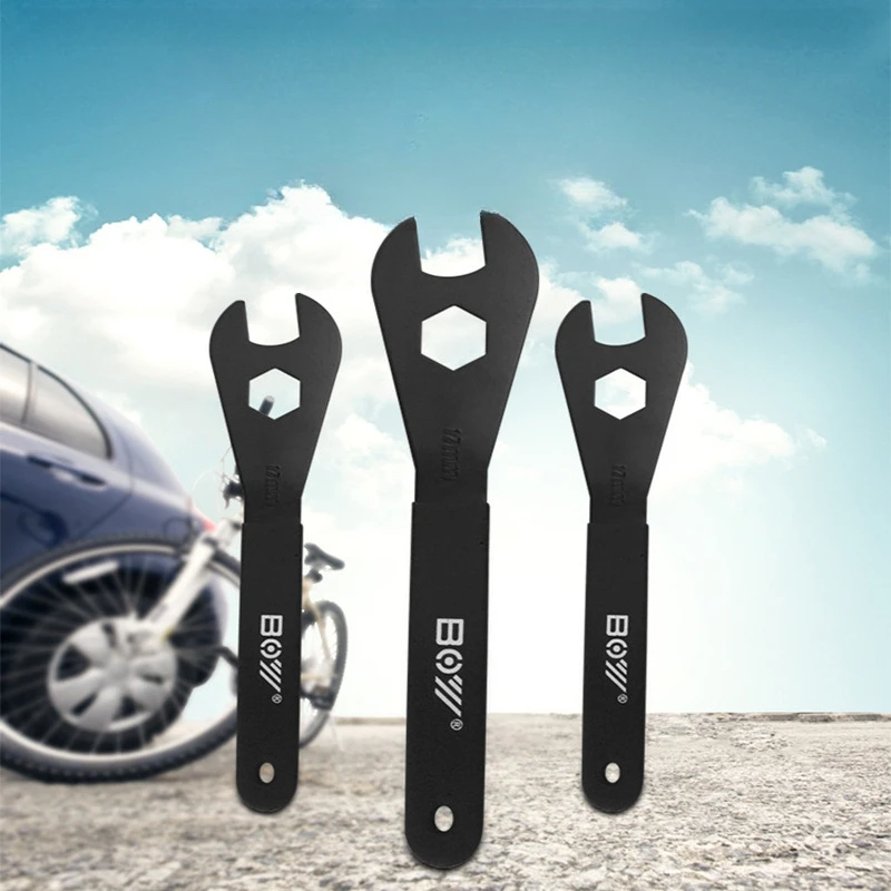 Fahrradschlüssel, Fahrrad-Kegelschlüssel-Set, multifunktional (13, 14, 15, 16, 17, 18, 19 mm), Fahrrad-Radnaben-Achsmutter-Installationsentferner Image