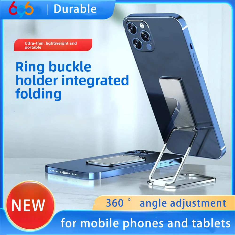 Neue Metall Universal Finger Ring Telefon Halter Ständer Halterung Mini Telefon Halter 360 ° Rotierender Aufkleber für die Rückseite des Mobiltelefons und Tablets Image