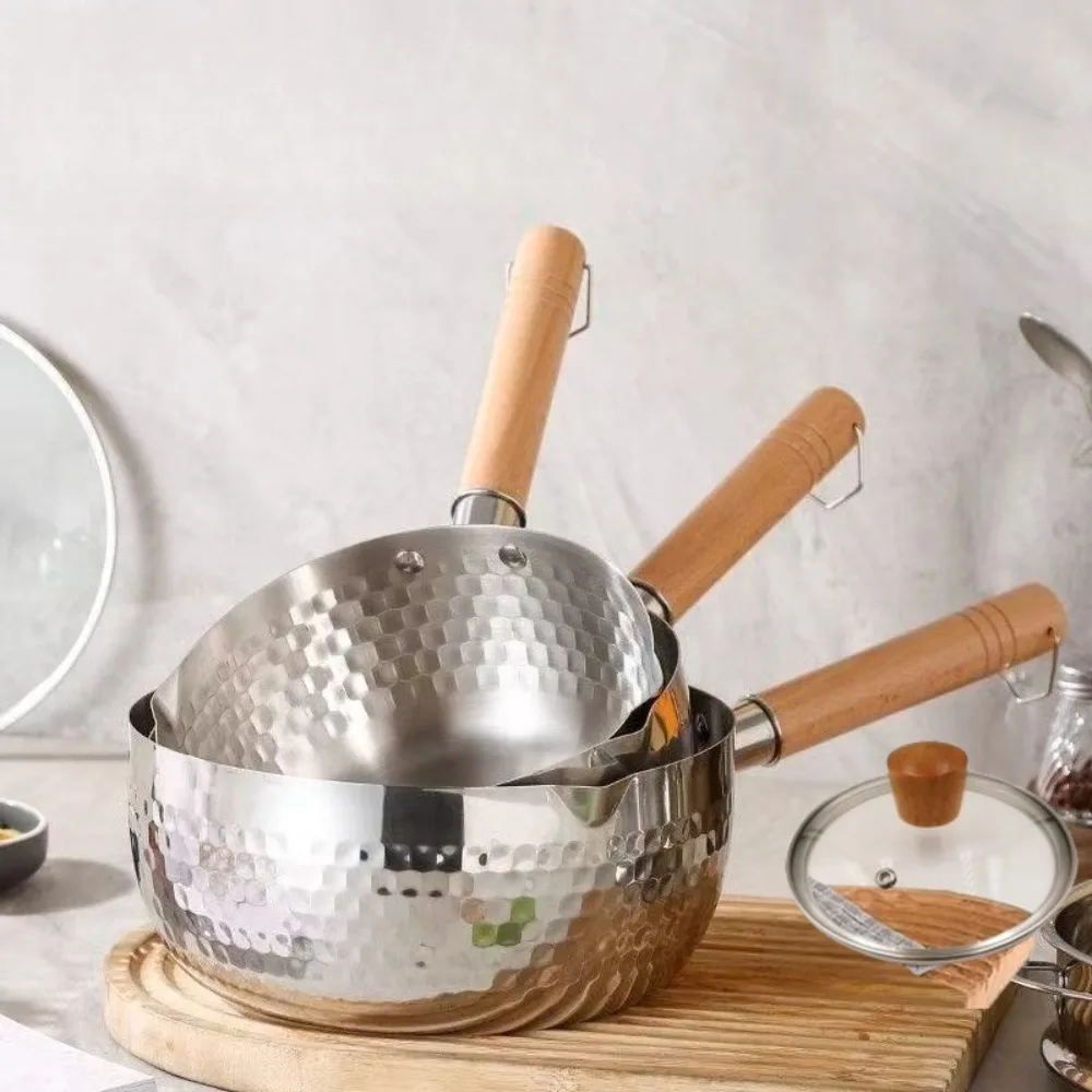 Edelstahl Yukihira Pfanne Yukihira Topf mit Deckel Yukihira Topf mit Haken Japanischer Milchtopf Saucentopf Kochtopf Image