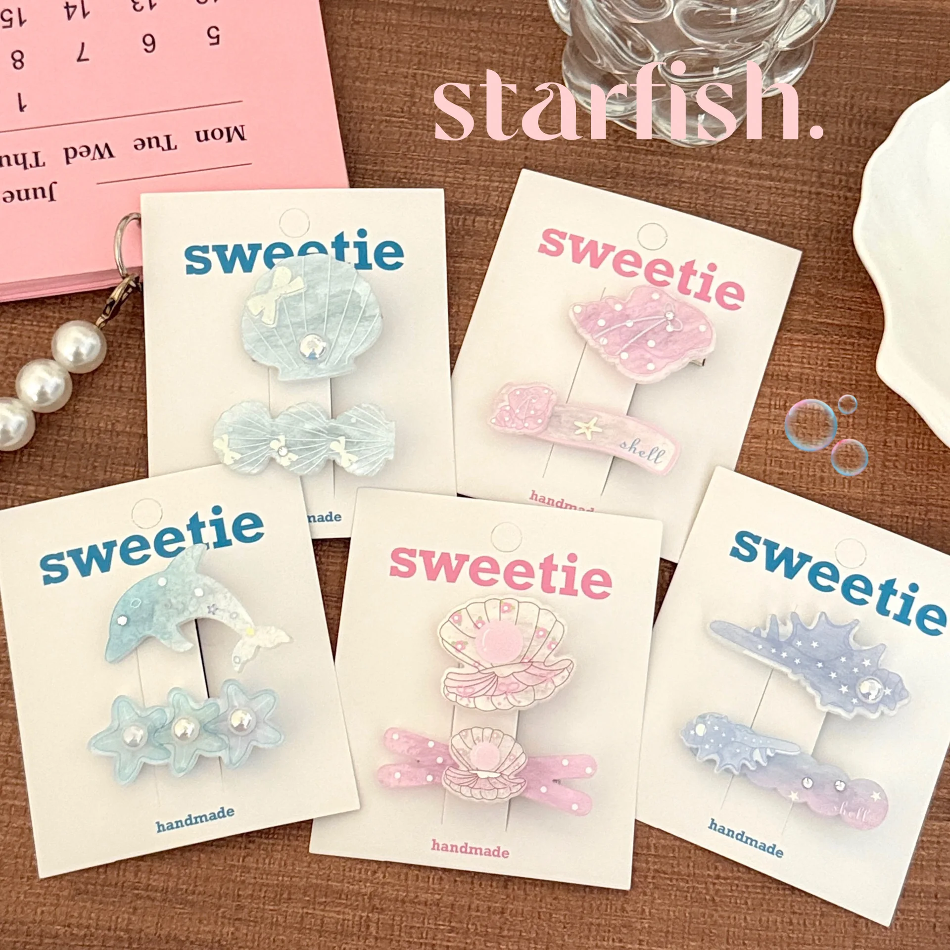 2/10 Pcs Sommer Ozean Serie Acryl Ente kostenpflichtige Clip Süße Mädchen Haar Clip Perle Shell Haarnadel Clip Haar Zubehör Image