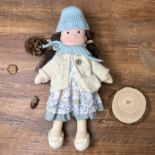 Baumwollkörper Waldorfpuppe Puppe Künstler handgemachte Mini-Anziehpuppe DIY Halloween Geschenkbox Verpackung Segen für Weihnachtsgeschenke Image