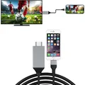 Cavo video 1080P compatibile con Lightning da 2M/6,6FT Adattatore AV digitale per IOS Phone14-5 a TV Monitor Proiettore