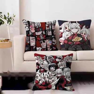 Spiel H-Helltaker Kissenbezug Toon Geschenk Kissenbezug Schlafzimmer Home Sofa Stuhl Sitz Dekor Kissenbezug Image