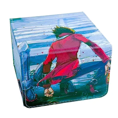 Diy New Cartoon Yu-Gi-Oh! Jaden Yuki Kartenaufbewahrungsbox Ws Ptcg Dtcg Opcg Ygo Leder Kartensammelbox Anime Geschenk Geschenkspielzeug Image