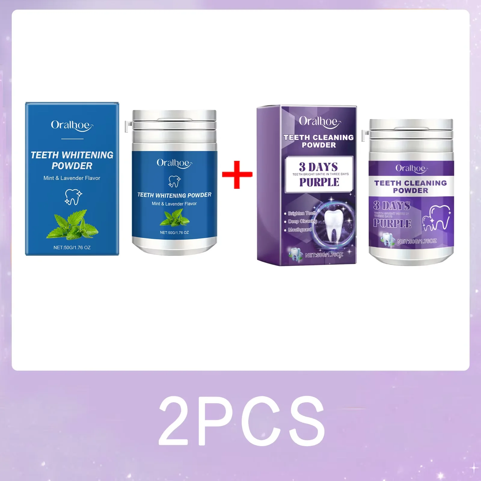 Zahnaufhellungspulver, entfernender Zahnlack, aufhellender Fleckenentferner, Minzgeschmack, erfrischend, stärkt die Zähne, Zahnfleischpflege Image