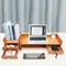 Supporto per monitor in legno con 3 cassetti Supporto per monitor in bambù a 2 livelli Supporto per monitor per PC portatile Supporto per zoccolo Supporto per monitor