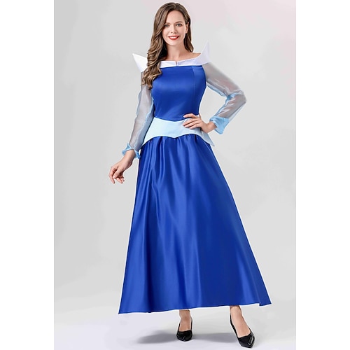 Märchen Die verzauberte Prinzessin Prinzessin Aschenputtel Kleid Cosplay Kostüm Abschlussballkleid Märchenfiguren Cosplay for Damen Erwachsene Halloween Karneval Leistung Verkleidung für Image