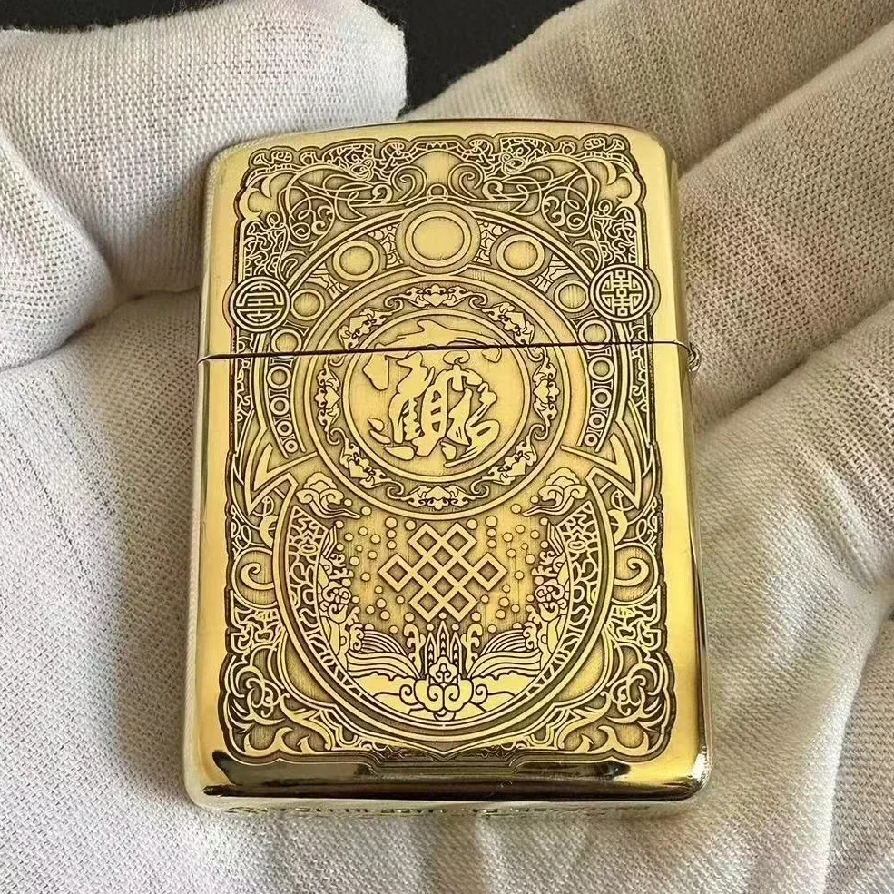 Zippo Feuerzeug Dragon Treasures Golden Brass Windproof Collection im Karton Image