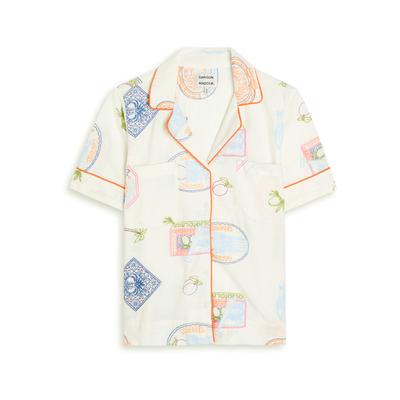 Damson Madder Chlo Embroidered Cotton-blend Shirt