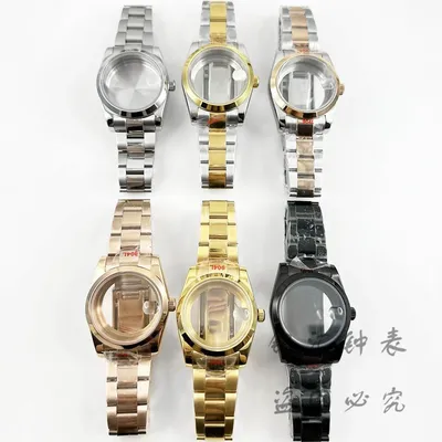 NH35 Case 36MM/40MM Oy ster Bracelet Sapphire Crystal SKX Watch Case For NH34 NH35 NH36 NH38 ETA2824 PT5000 Movement Watch Box