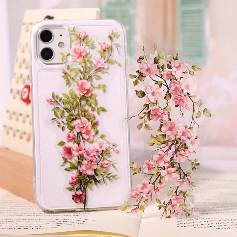 1 Packung/3 Packung Handbuch Material Tägliche Rebe Werkstatt Briefpapier Blumen Thema Aufkleber pro Packung Blume Große Größe 165*95mm Image