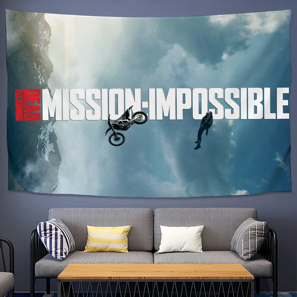 Mission Impossible Final Reckon Wandteppich Dekoration Schlafzimmer Schlafsaal Hintergrund Tuch Urlaub Home Party Wohnzimmer Club Tuch Image
