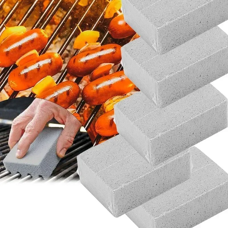 BBQ Grill Reinigung Ziegel BBQ Hitzebeständige Reinigung Bimsstein Pinsel Leistungsstarke Fleck Entferner Reinigung Werkzeuge BBQ Werkzeuge Image