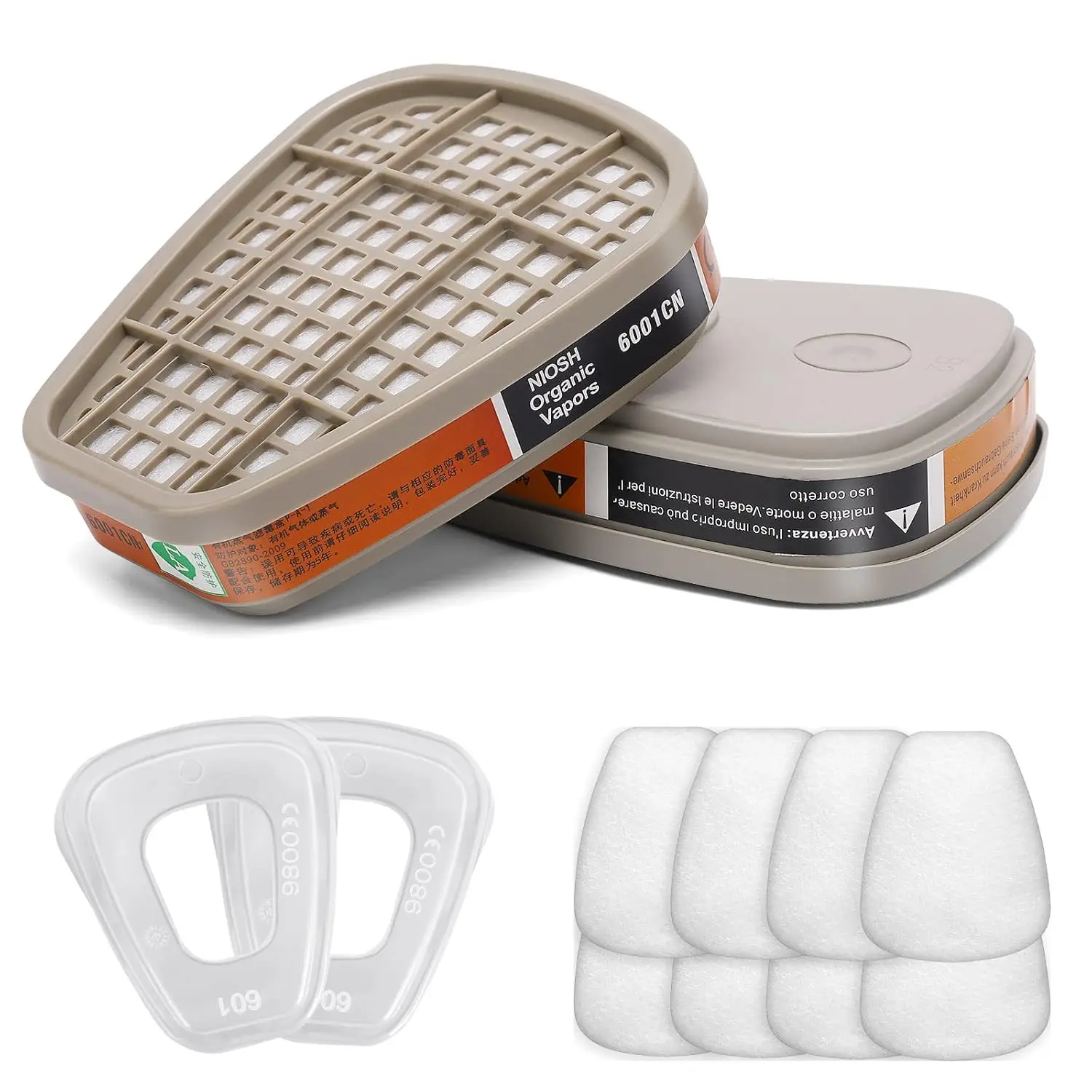 6001 Aktivkohlekartuschen 501 5N11 Filterersatz passend für 3 m 6100/6200/7501/7502/6502/6800 Atemschutzgasmaske Image