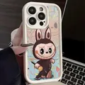Custodia per telefono Cartoon La-bu-bu per IPhone 16 Pro Max 15 Pro 14 Plus 13 12 11 XR XS Max X 7 8 Plus Cover posteriore in TPU morbido