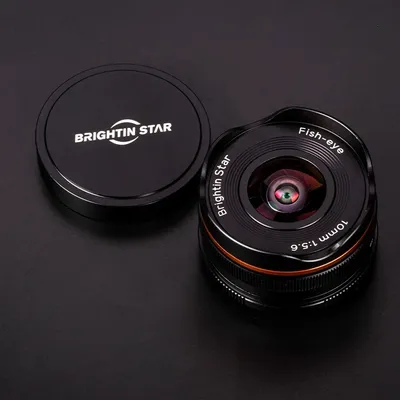 Brightin Star 10mm F5.6 Fisheye Wide Angle APS-C Mirrorless Camera Lens for Sony ZV-E10 A6400 Canon EF-M Nikon Z Fujifilm