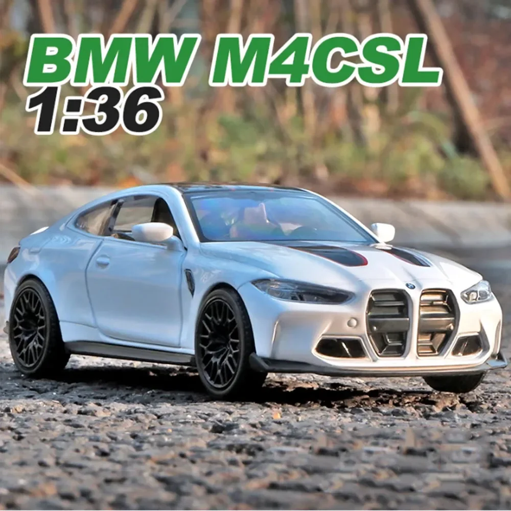 1:36 BMW M4 M3 Automodelle Legierung Druckguss Metallkörper Spielzeug Türen geöffnet zurückziehen Miniaturfahrzeuge Sammlung Kind Weihnachtsgeschenk Image