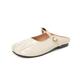 Women's High Heeled Sandals Slippers Comfortable Summer Outer Wear Flat Maternity Loafers Sets Slip on Non-Slip Vintage Walking Wedding Court Shoes Beige 4