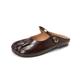 Women's High Heeled Sandals Slippers Comfortable Summer Outer Wear Flat Maternity Loafers Sets Slip on Non-Slip Vintage Walking Wedding Court Shoes Brown 7