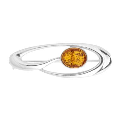 Brosche OSTSEE-SCHMUCK "Ostsee-Schmuck Brosche Wilma Brosche Wilma", weiß, Broschen, Damen, Silber 925 (Sterlingsilber) Image