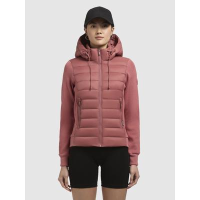Steppjacke KHUJO "ATHI", Damen, Gr. L, rot (rostrot), 100% Nylon, unifarben, casual, slim fit hüftlang, Langarm eingesetzt angesetztes Bündchen, Jacken Image