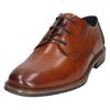 Schnürschuh BUGATTI, Herren, Gr. 42, braun (cognac), Leder, Basic, Schuhe, Business Schuh, Anzugschuh, Abendschuh mit Wechselfußbett