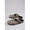 Clog ANISTON SHOES, Damen, Gr. 37, beige (beige, schwarz), Filz, animal-print, klassisch, Schuhe, Clog, Hausschuh, Homeslipper, verstellbare Schnalle - NEUE KOLLEKTION