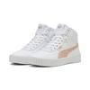 Sneaker PUMA "CARINA 3.0 MID", Gr. 38,5, weiß (puma weiß, rose quartz, puma gold), sportlich, Schuhe