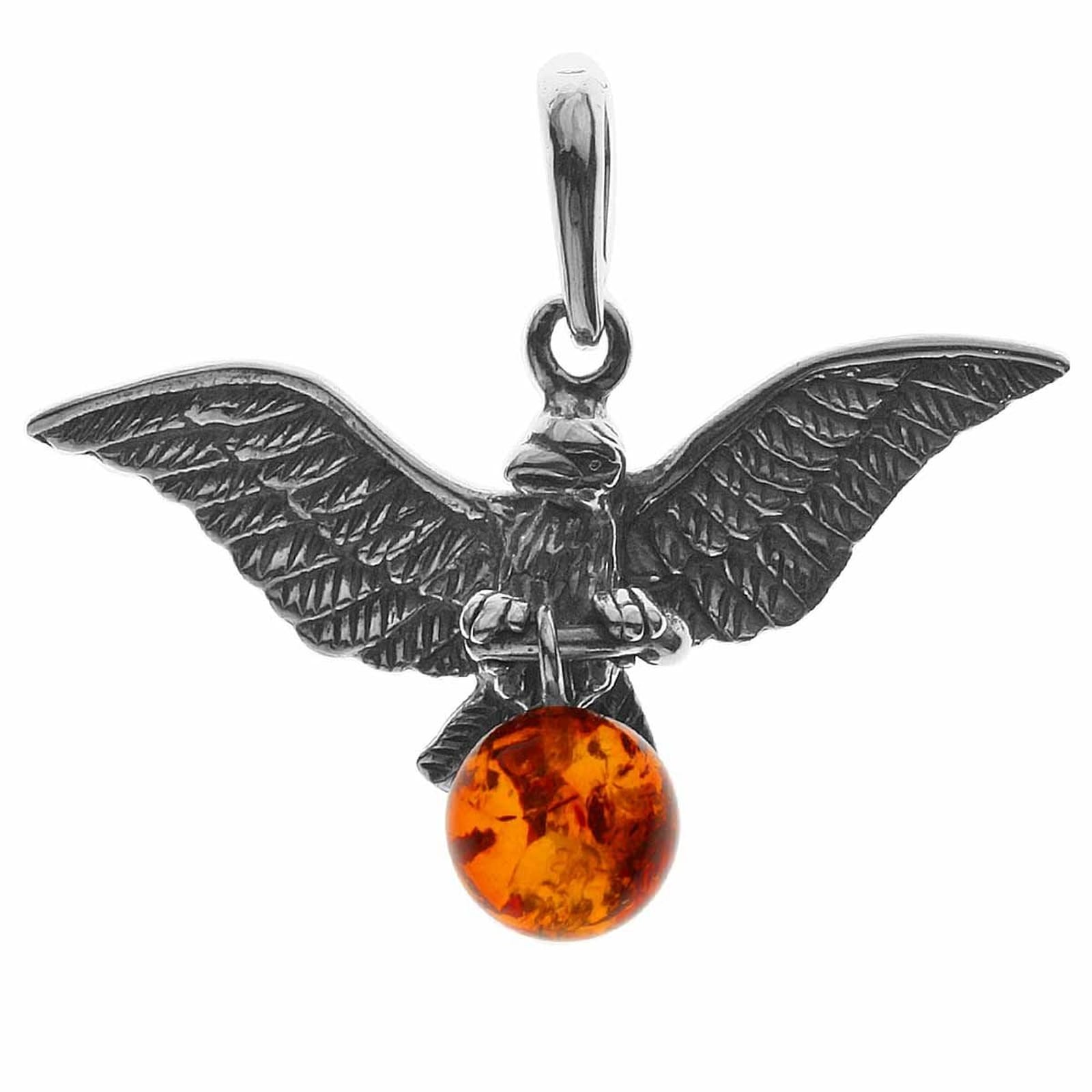 Kettenanhänger OSTSEE-SCHMUCK "Ostsee-Schmuck Anhänger Adler Anhänger Adler", weiß, Schmuckanhänger, Damen, 30 x 40mm, Silber 925 (Sterlingsilber), 5,2 g, Kettenanhänger