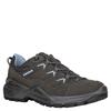 Wanderschuh LOWA "SIRKOS EVO GORE-TEX LO WS", Gr. 41,5, graphit, eisblau, Leder, Textil, sportlich, Schuhe, wasserdicht