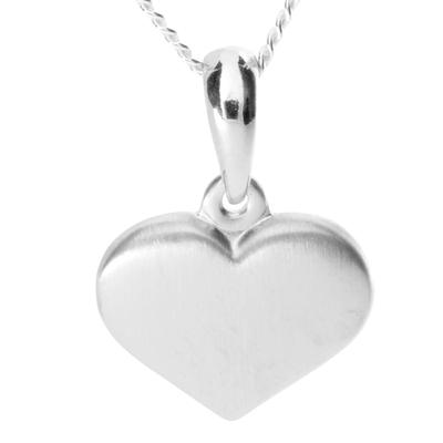 Kette mit Anhänger OSTSEE-SCHMUCK "Ostsee-Schmuck Kette mit Anhänger Herz 15 mm" Gr. 45, silber (silberfarben), Halsketten, Damen, 45cm, Silber 925 (Sterlingsilber), L: 42cm Image