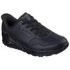 Slip-On Sneaker SKECHERS "UNO-BANKSIA LUXE", Herren, Gr. 40, schwarz, Lederimitat, casual, Schuhe, Keilsneaker, Sneaker mit Luftkissen