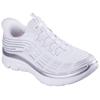 Slip-On Sneaker SKECHERS "SUMMITS PLUS-SOFT LUSTER", Damen, Gr. 43, silber (weiß, silberfarben), Textil, sportlich, Schuhe, Freizeitschuh, Schlupfschuh in veganer Verarbeitung