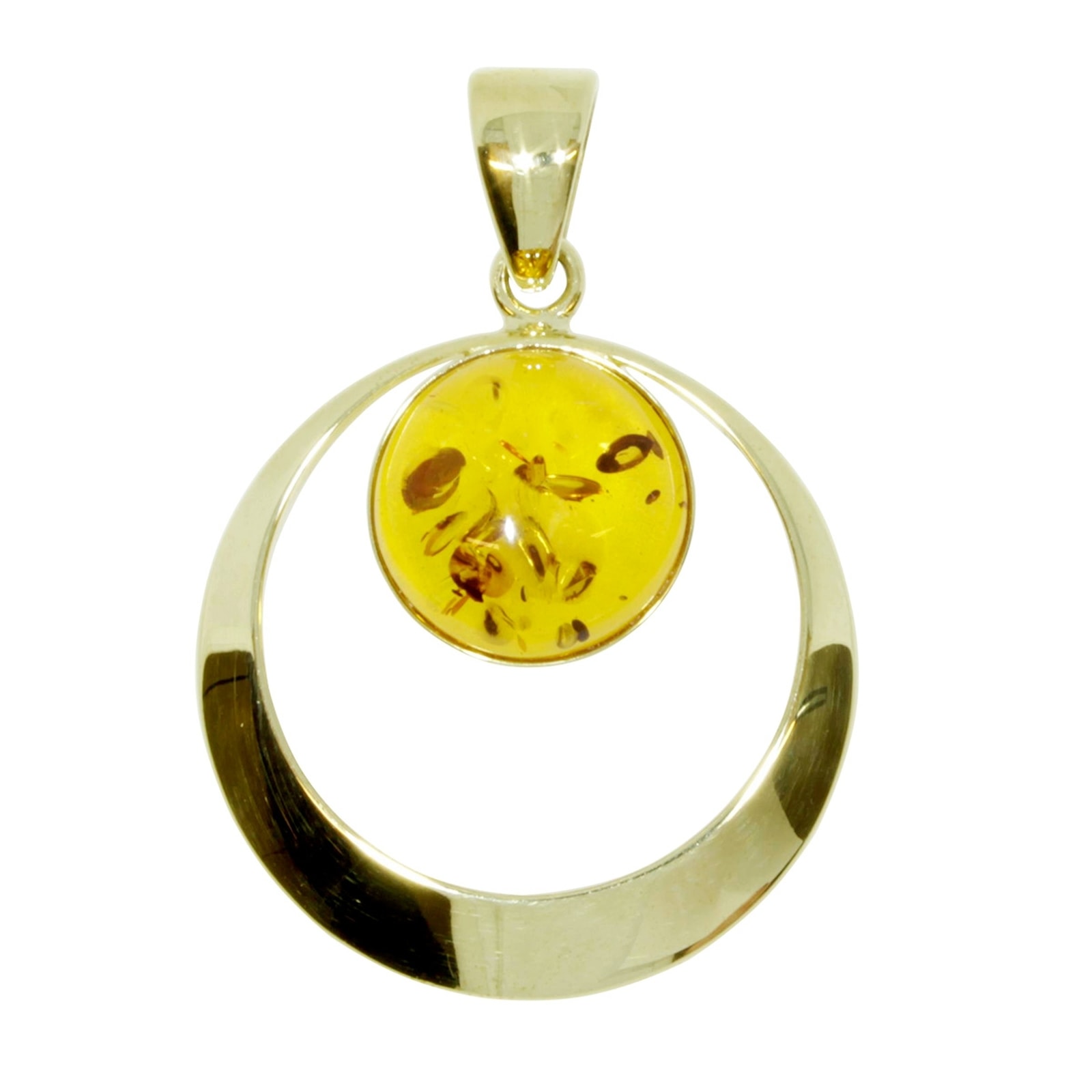 Kettenanhänger OSTSEE-SCHMUCK "Ostsee-Schmuck Anhänger Lenka Anhänger Lenka", gelb, Schmuckanhänger, Damen, 44 x 30mm, Gelbgold 333, 7,5 g, Kettenanhänger