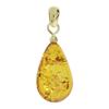 Ketten-Anhänger OSTSEE-SCHMUCK "Ostsee-Schmuck Anhänger", gelb, Schmuckanhänger, Damen, 30 x 12mm, Bernstein, 1.8 g