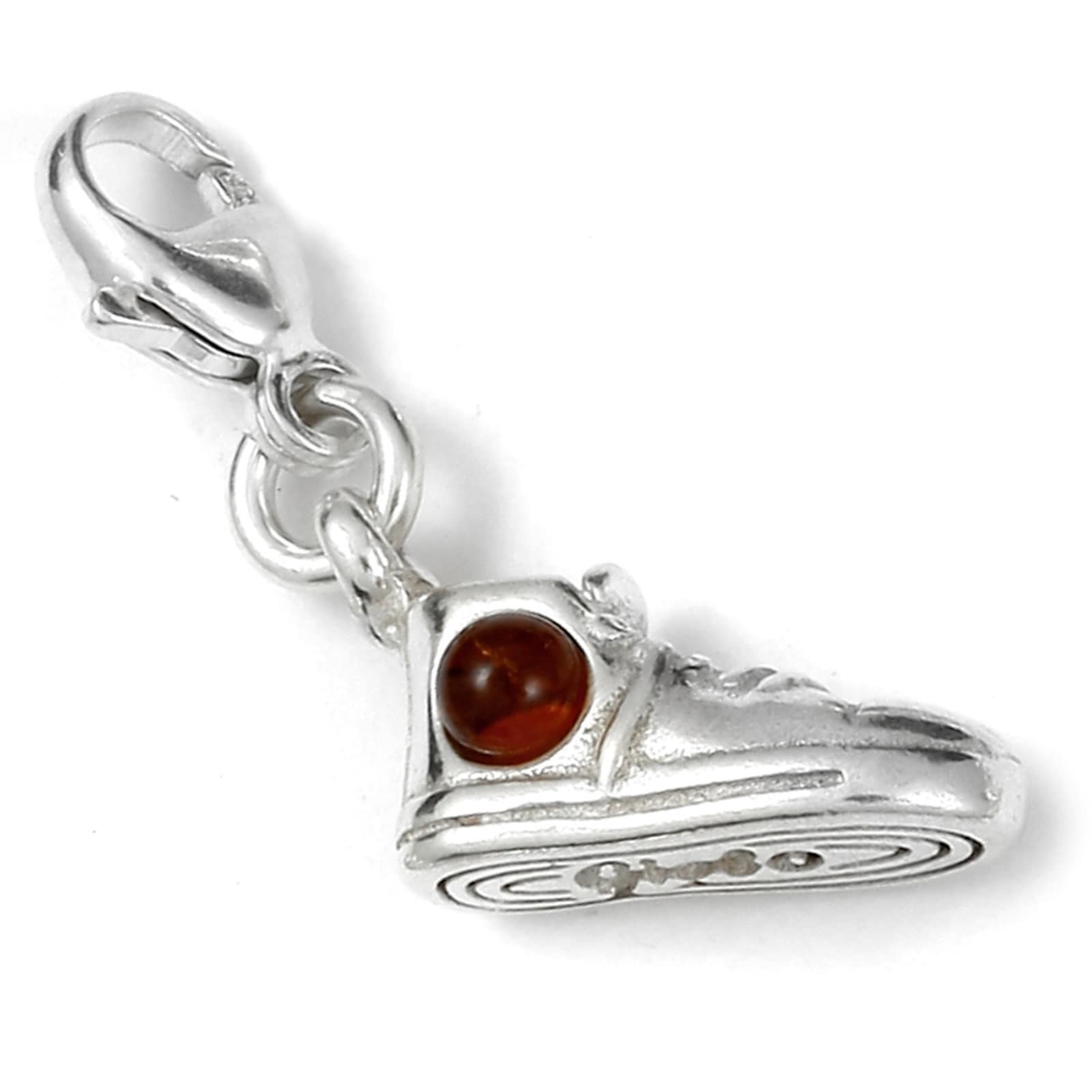 Kettenanhänger OSTSEE-SCHMUCK "Ostsee-Schmuck Charm-Einhänger Sportschuh", weiß, Schmuckanhänger, Damen, 26 x 10mm, Silber 925 (Sterlingsilber), 2,2 g, Kettenanhänger Image