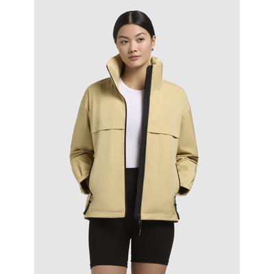 Anorak KHUJO "RAIBE", Damen, Gr. S, grün (gelbgrün), Canvas, 100% Polyester, unifarben, casual, regular fit hüftlang, Langarm eingesetzt mit Druckknöpfen,mit Schlitz, Jacken Image