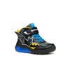 Sneaker GEOX "J CIBERDRON BOY Blinkschuh", Kinder, Gr. 26, schwarz (schwarz, gelb), Lederimitat, Textil, sportlich, Schuhe, Schnürboots, Blinkschuh mit cooler Blinkfunktion